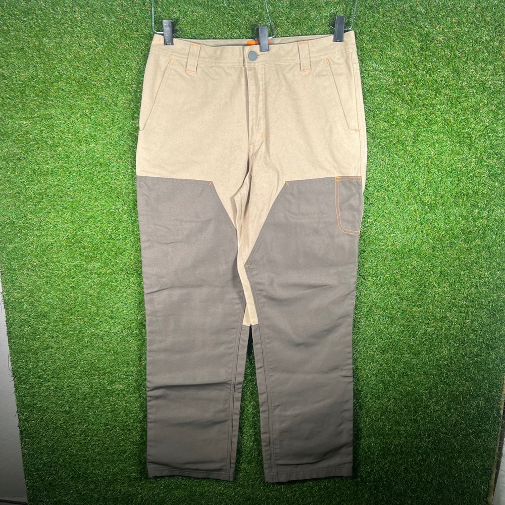 Field & Stream Mens Hunting Pants 32x31‎ Tan Brown Canvas Double Front Outdoor